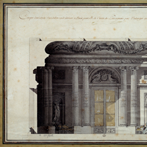Interior cup of the salon of the hotel de Brancas. engraving from 1770