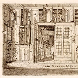 Interior, Drawing Room / Study from Cornelio Meyers Book of Knowledge, 1696