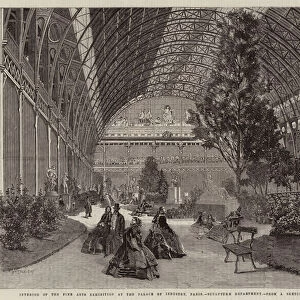 Interior of the Fine Arts Exhibition at the Palace of Industry, Paris (engraving)