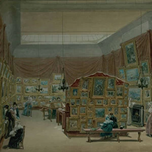 Interior of the Gallery of the New Society of Painters in Watercolour, Old Bond Street