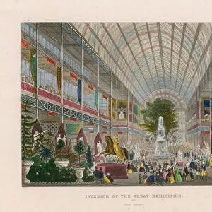 Interior of the Great Exhibition, south transept (engraving)