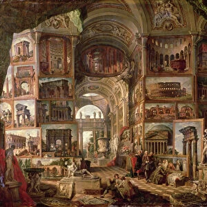 Interior of an imaginary picture gallery