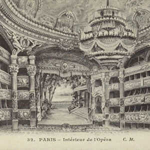 Interior of the Opera, Paris (b / w photo)