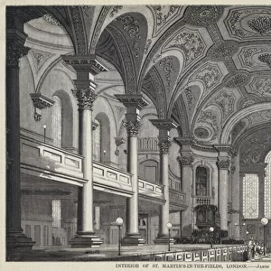 Interior of St Martin s-in-the Fields, London (engraving)