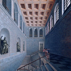 Interior view of a staircase, design for a castle in Koestritz