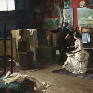Intermezzo, by Thegerstrom, Robert (1857-1919). Oil on canvas, 1883. Dimension : 75x100 cm. Nationalmuseum Stockholm