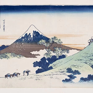 Inume Pass in Kai Province (Koshu Inume-toge) (colour woodblock print)