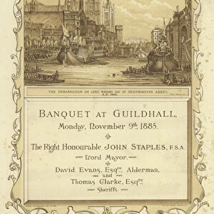 Invitation to a Banquet at Guildhall (engraving)