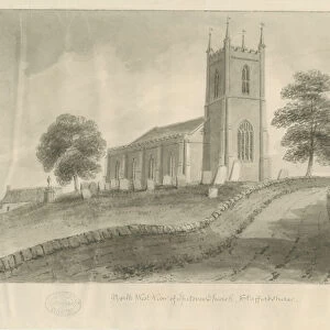 Ipstones Church: sepia drawing, 1841 (drawing)