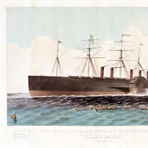 The Iron Steam Ship Great Eastern 22, 500 tons, pub. Currier & Ives, c