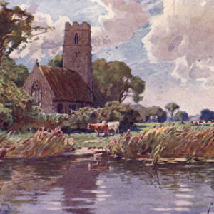 Irstead Church, Norfolk (colour litho)