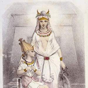 Isis and Osiris, illustration from Muses et Fees, 1851 (colour litho)