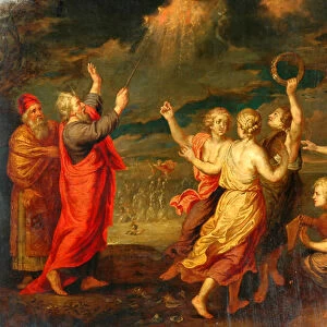 The Israelites Rejoicing After Crossing The Red Sea (oil on copper)