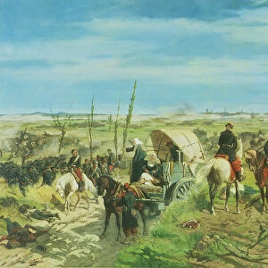 The Italian Camp at the Battle of Magenta, June 1859 (oil on canvas)