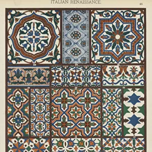 Italian Renaissance, Polychrome Pottery (colour litho)