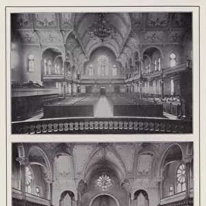 Jamestown, NY: Interior Views of First Swedish Lutheran Church (b / w photo)