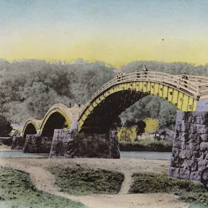 Japan, c. 1912: Kintaikyo, Lit "Bridge of Damask Girdle, "noted in Japan, Suwo province (photo)