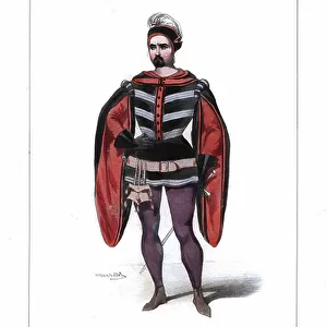 Jean Alexandre Francois Delaistre as Rapalo in Lucio, or Le Chateau de Valenza, by Paul Henri Foucher and Jules-Edouard Alboize, Theatre de la Gaite, 1844