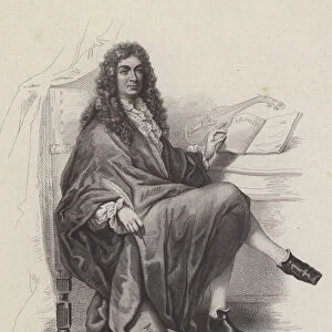 Jean-Baptiste Lully, Italian-born French composer, musician and dancer (engraving)