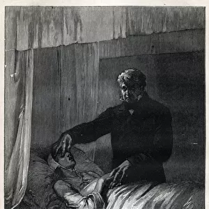Jean Valjean Closes the Eyes of Dead Fantine - Illustration by Emile Bayard (1837-1891