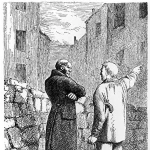 Jean Valjean Gets his Revenge, illustration from Les Miserables by Victor Hugo