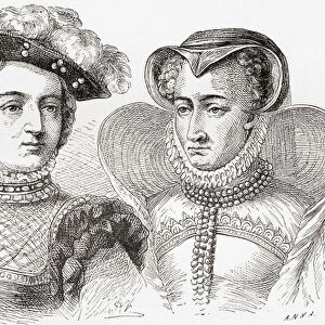 Jeanne d Albret, left, and her mother Marguerite de Navarre, right