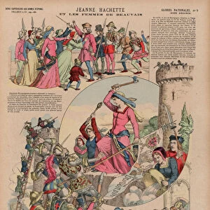Jeanne Hachette, et les femmes de Beauvais (colour litho)