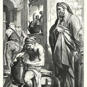 Jeremiah at the Potters House, Jeremiah XVIII, 3 (engraving)