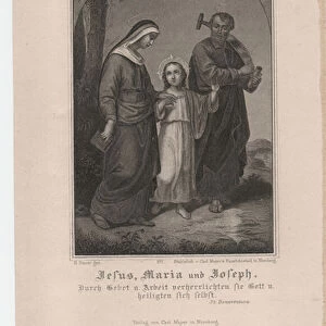 Jesus, Mary and Joseph, unknown (engraving)