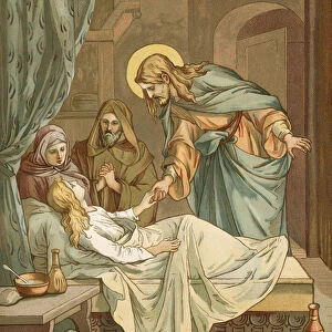 Jesus raising Jairuss daughter