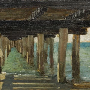 Under the Jetty (oil on panel)