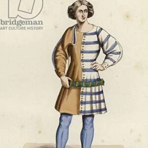 Jeune Italien (coloured engraving)