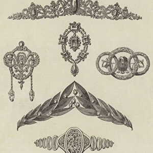 Jewels presented to Madame Grisi (engraving)
