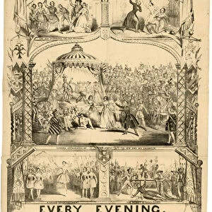 The Jewess at The Queens Theatre, London. Advertisement (engraving)