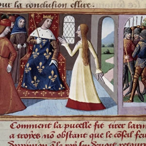 Joan of Arc (1412 -1431) before King Charles VII (1422-1461)