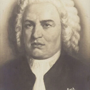 Johann Sebastian Bach, German composer, organist, harpsichordist, violist, and violinist of the Baroque Period (1685-1750) (engraving)