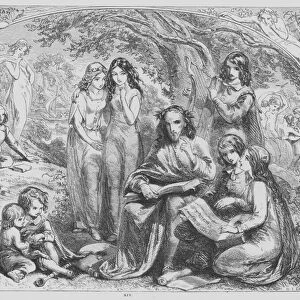 John Milton, L Allegro (engraving)