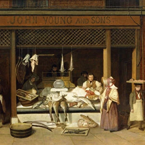 John Young and Sons, the Fishmongers, (oil on canvas)