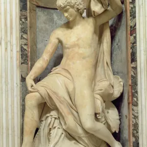 Print of a marble sculpture depicting Jonah Print of a marble sculpture depicting Jonah