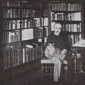 Joris Karl Huysmans, French novelist (b / w photo)