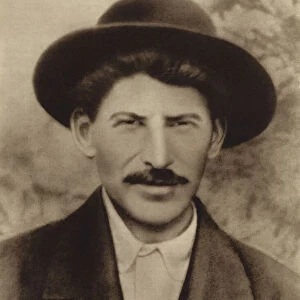 Joseph Stalin during his exile in Siberia, 1915 (b / w photo)