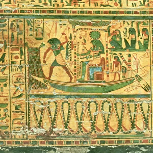 The journey of the Sun god Re, detail from the inner coffin of Nespawershefyt, Egyptian