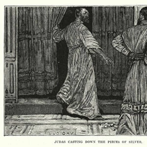 Judas casting down the Pieces of Silver (engraving)