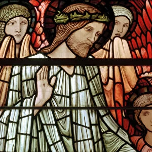 The Last Judgement Window, detail, Christ In Majesty, 1897 (stained glass)