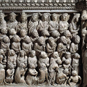 Last judgment, the elected, detail from the Pulpit, 1266-1268