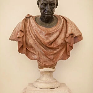 Julius Caesar, Ludovisi collection (bronze & red marble)