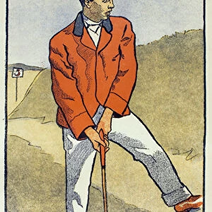 June / July, detail from 1931 Golfing Calendar, pub. 1931 (colour lithograph)