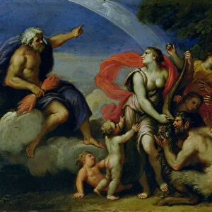 Jupiter and Pandora (oil on panel)