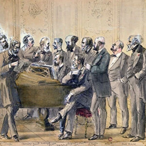 The Jury of the Paris Conservatoire, c. 1871 (pen, ink & wash on paper)
