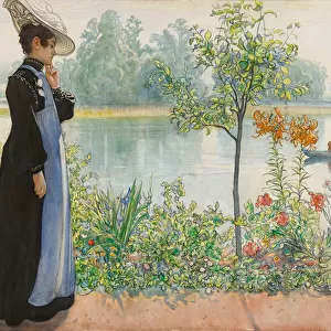 Karin by the Shore, 1908 (w / c on paper)